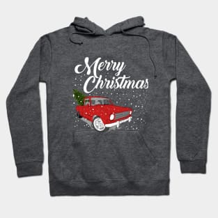 Red Truck Merry Christmas Tree Hoodie